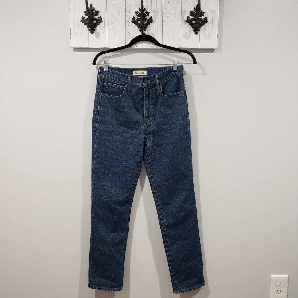 Madewell Perfect Vintage Jean 26 Medium Wash High Rise Straight Leg Denim